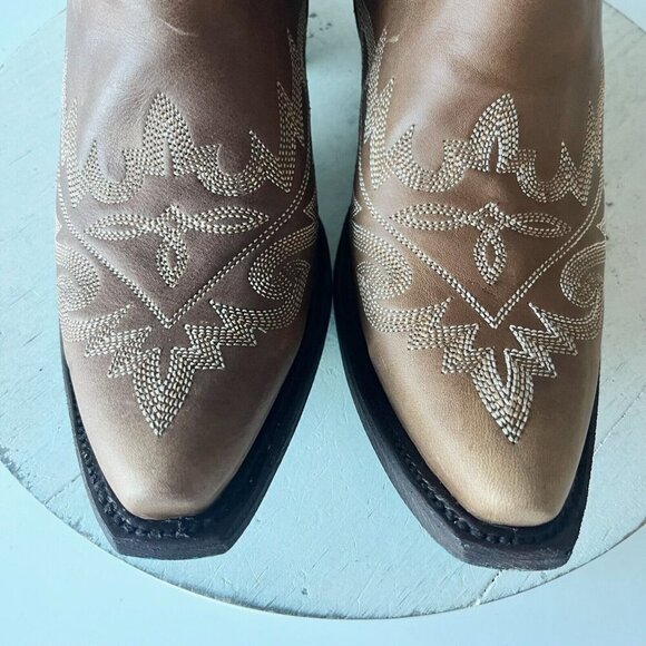 Lane LEXINGTON Over the Knee Womens Cowboy Boots 7 Brown Western Cowgirl Tall - Picture 6 of 13